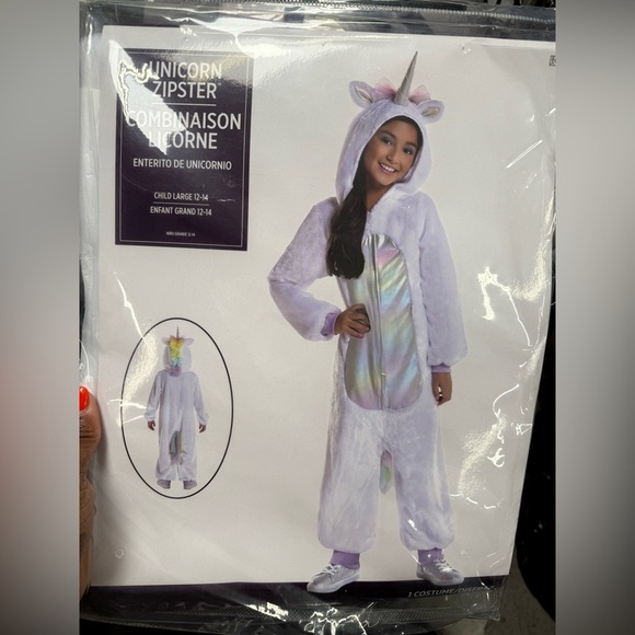 Other - Unicorn Kids Costume - White and Purple unicorn zipster new in package